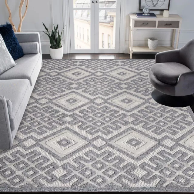 Sterling Modern Geometric Diamonds Carpet Rug Indoor/Outdoor Large Area Rugs