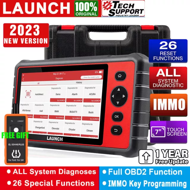 LAUNCH CRP 909E 2024 Newest Car Diagnostic Scan Tool OBD2 Scanner All  System Auto VIN Diagnostic with 28 Reset Functions,Key IMMO,2 Years Free  Update