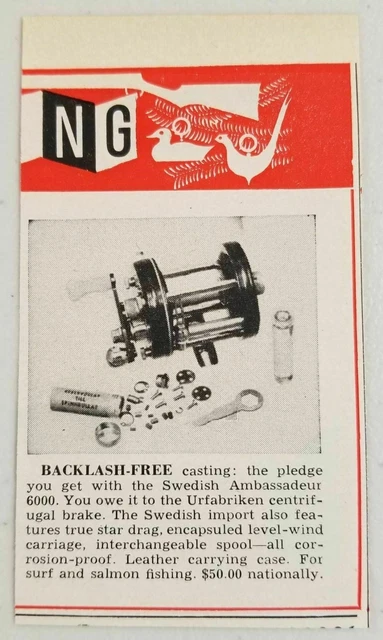 1955 Magazine Photo Swedish Ambassadeur 6000 Fishing Reels Imported