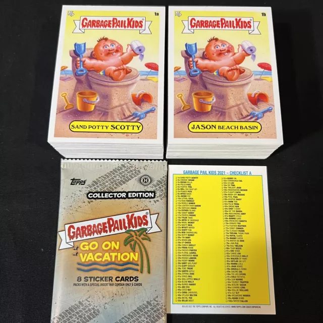 2023 Garbage Pail Kids Go On Vacation Complete Base Set 200 Sticker Cards
