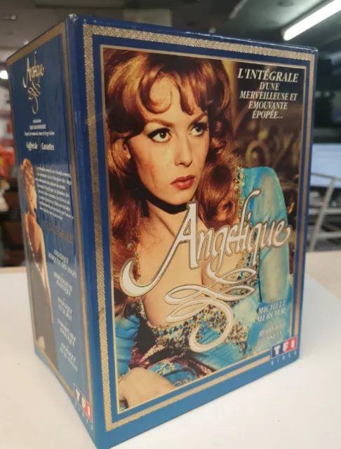 COFFRET K7 /5x CASSETTE VIDEO/VHS  - L'INTEGRALE "ANGELIQUE MARQUISE DES ANGES"