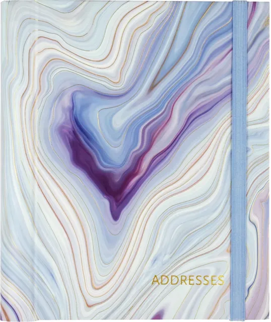 Blue Agate Large Address Book