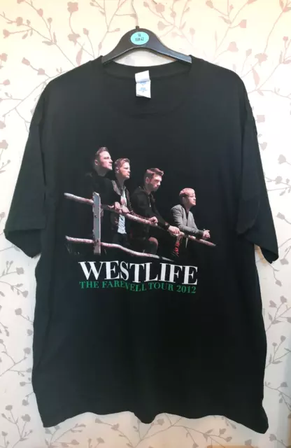 Westlife farewell tour 2012 black t shirt XL