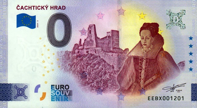 Null Euro NULL EURO SCHEIN - 0 Euro Schein - Slowakei - Cachticky Hrad 2024-3 EUR ...