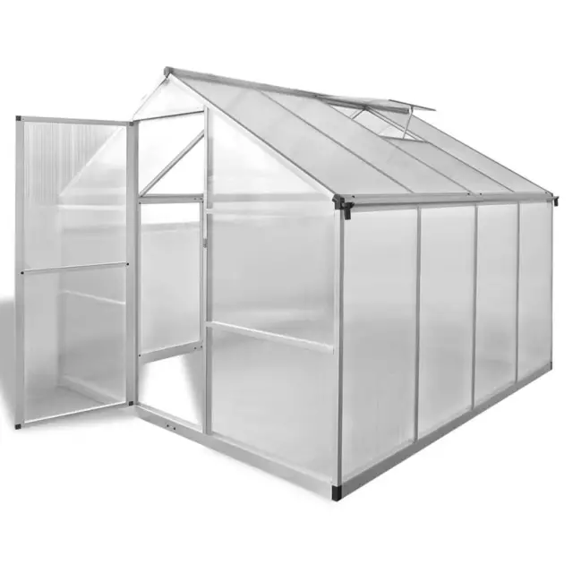 Reinforced Aluminium Greenhouse with Base Frame 6.05 m²