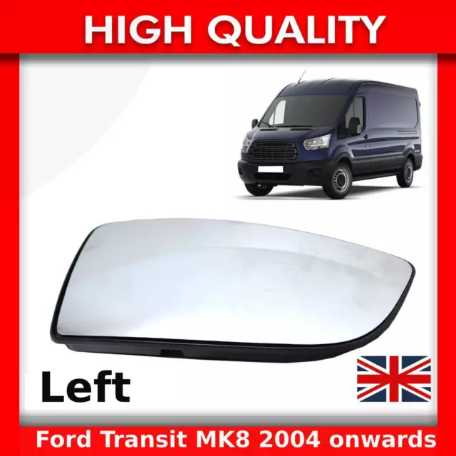 Left Passenger Back Plate Lower Door Wing Mirror Glass For Ford Transit Mk8