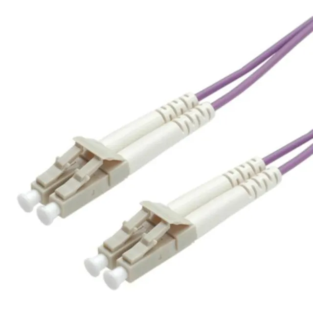Roline 21.15.8751 LWL Glasfaser Netzwerkkabel Duplex LC OM4 0,5m violett
