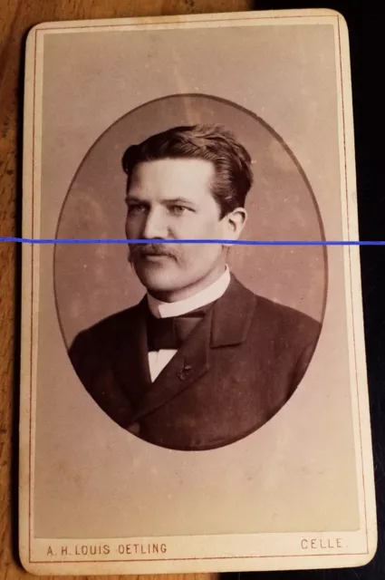 Herr Compe als Mann - Portrait / CDV A. H. Louis Oetling Celle