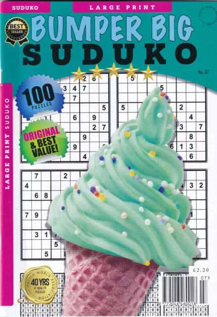 Sudoku Book Bumper Big Puzzles Magazine # 57 , Large Print Puzzles