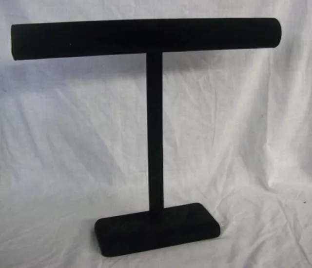 Store Display Fixtures 2 SINGLE BAR NECKLACE JEWELRY DISPLAYS Black Velvet 12"