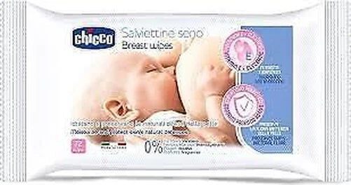 CHICCO Breast cleansing wipes, 72 pcs