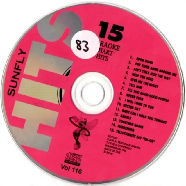 Sunfly Karaoke Hits Volume 116 15 Massive Hits CDG SF116