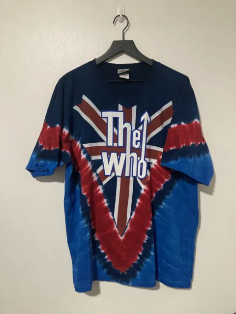 VTG The Who Liquid Blue XL 2006 Y2K Shirt Long Live Rock Tie Dye Vintage