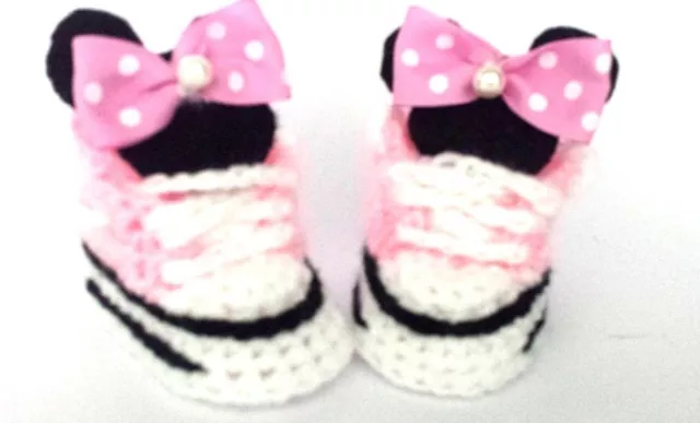 Baby Crochet Shoes Yours Baby's Name Trainers Handmade Sneakers