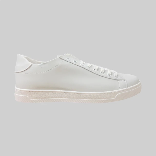 VIA CONDOTTI Sneakers Alte Donna In Pelle Bianco Ghiaccio Con Borchie - Made In Italy