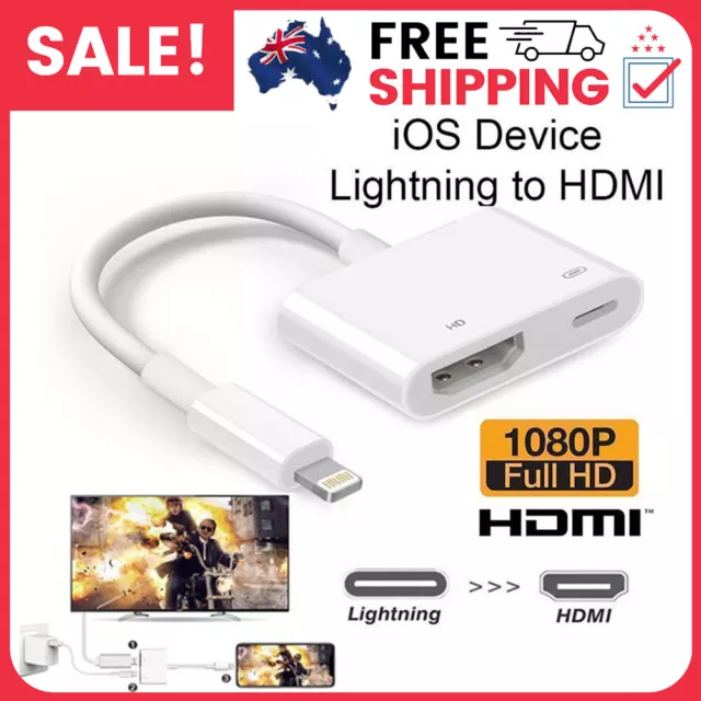 HDMI Digital TV AV Adapter Cable to Adapter For iPad iPod iPhone Series HD 1080P