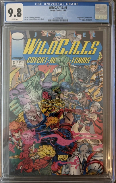 Wildc.a.t.s. #3 - Cgc 9.8 - Jim Lee & Scott Williams Cover & Art - Graded 2022