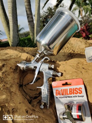 DeVilbiss FLG-693 1.3, 1.4, 1.8  Paint Spray Gravity HVLP  Spray gun