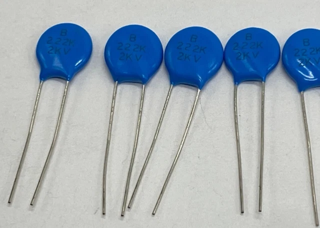 10pcs 2200pf (2.2nf / 0.0022uf) 10KV High Voltage Ceramic Disc Capacitors - 222 10KV