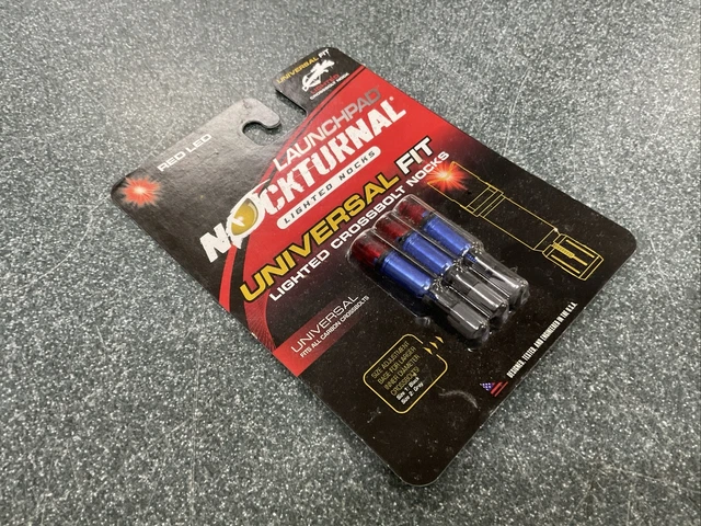 Nockturnal Launchpad Universal Fit Lighted Crossbolt Nocks Red LED 3PK NT-772