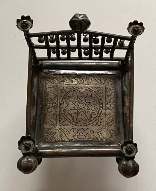 Herrschaftssitz aus Silber 19. Jahrhundert - selten -   79 Gramm - 7 x 7 cm