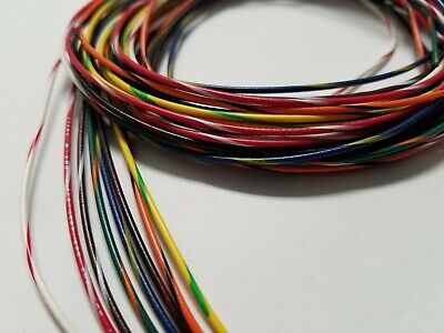 22 AWG Gauge Stranded Hook Up Wire Kit 5 ft Ea 8 Color w/ stripe UL1007 300 Volt