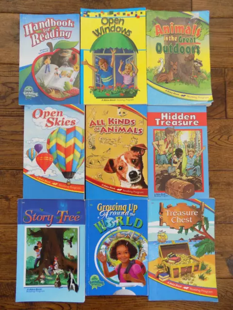Lot 9 Abeka Reading Program 1st 2nd Grade Readers Books Handbook for Reading