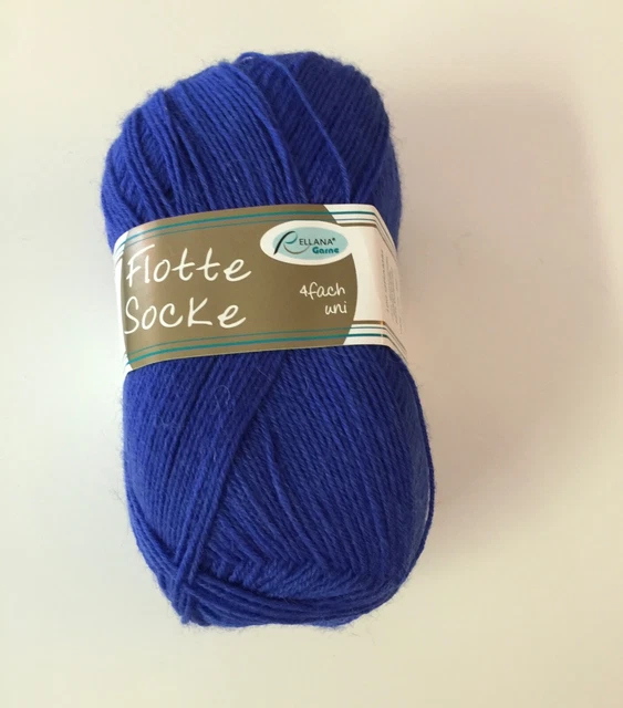 FLOTTE SOCKE Sockenwolle RELLANA 4-fach / 4-fädig Uni 100 g royal