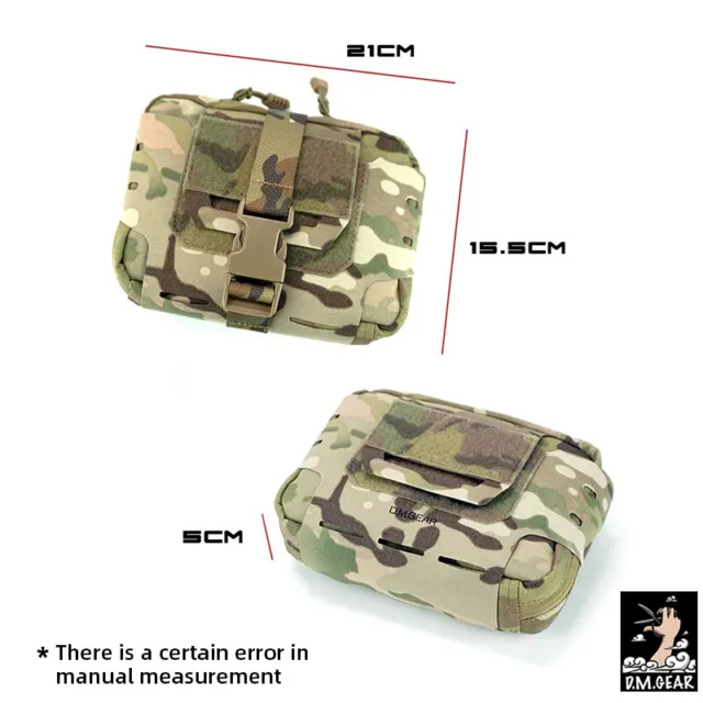 DMgear Tactical Pouch MOLLE Armor Pouch Horizontal Medical Pouch Laser Cut Camo 2