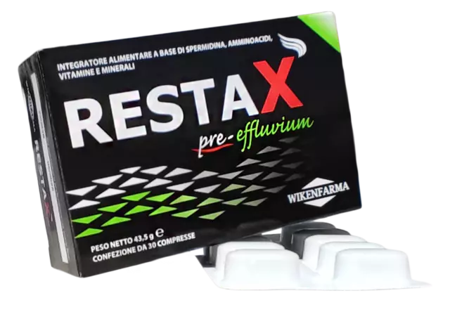 1 conf Restax Pre Effluvium prevenzione caduta capelli telogen effluvium stagion