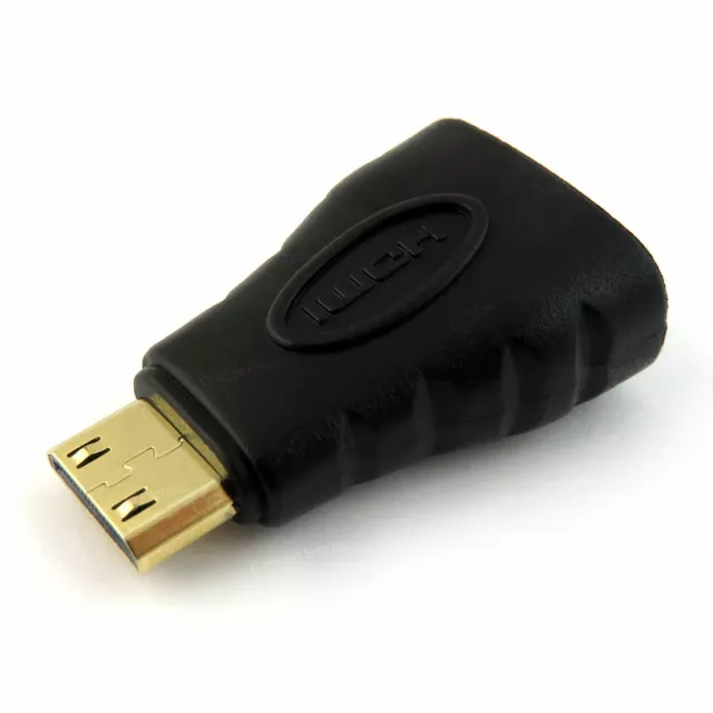 Tout Neuf HDMI Femelle À Mini Type C Mâle Adaptateur Convertisseur En Plaqué Or