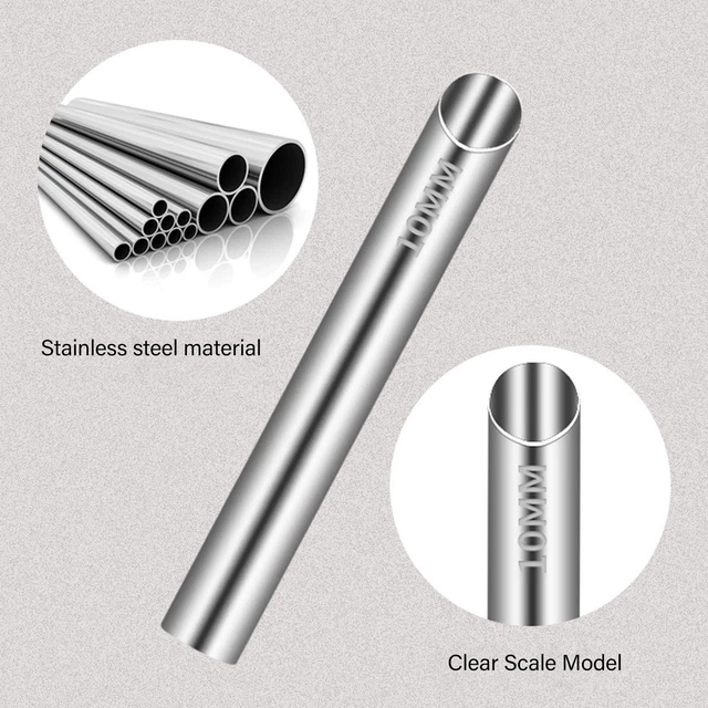 (4/5/6/7/9/10mm)6x Piercing Needles Receiving Tubes Stainless Steel Body ADS