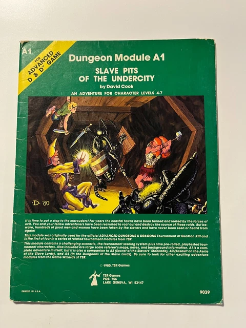A1 ADVANCED DUNGEONS & Dragons Slave pits of the Undercity $42.00 ...