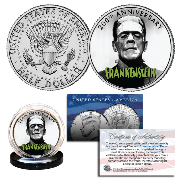 FRANKENSTEIN - The First 200 Years - 2018 Genuine JFK Half Dollar U.S. Coin