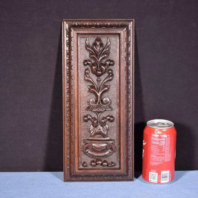 *French Antique Architectural Panel Door Solid Walnut Wood Highly Carved Salvage