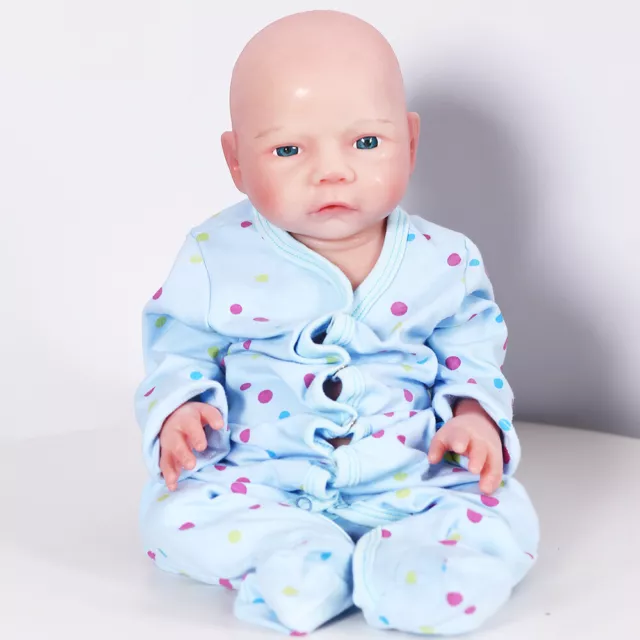 New One Drink-Wet System 18.5" Realistic Boy Doll Handmake Silicone Reborn Dolls