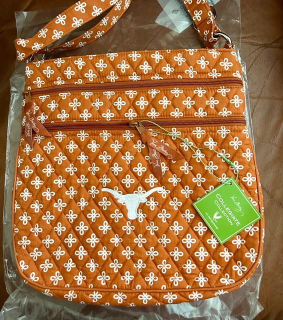 Vera Bradley Texas Longhorns Collegiate Triple Zip Hipster Crossbody Bag NWT