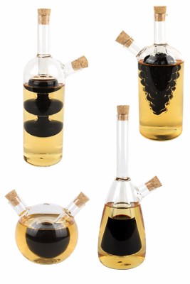 HAIZEEN 【480ml Distributore di Olio dOliva in Vetro Bottiglia-Oliera e Ampolla per Aceto con Versatore Antigoccia e NESSUN Imbuto Necessario Caraffa dellOlio Decanter per Cucina e Barbecue 
