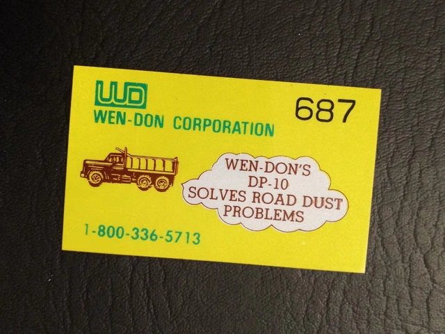 Nice Rare Wen-Don With Serial Number Coal Mining Sticker