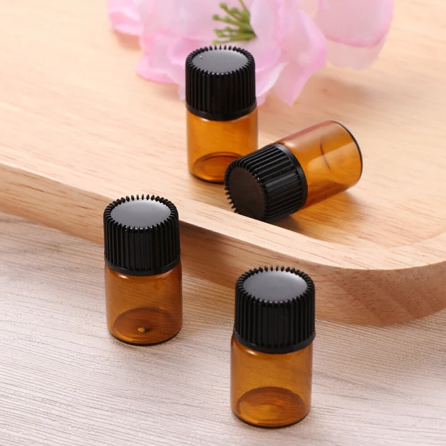 YLX 12 Bouteilles En Verre Compte-Gouttes Bouteilles En Verre Bouteilles D'Huiles Essentielles Avec Compte-Gouttes 30 Ml (Marron