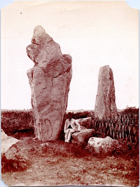 France, Normandie, plage de Coutainville Vintage albumen