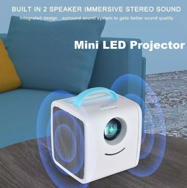 Mini LED Projector HD 1080P Portable Home Theater Cinema USB HDMI Multimedia AV