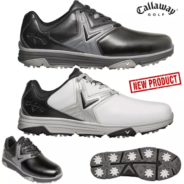 CALLAWAY GOLF SHOES Chev Comfort Mens Waterproof Golf Shoes New White Or Black 49.99 PicClick UK