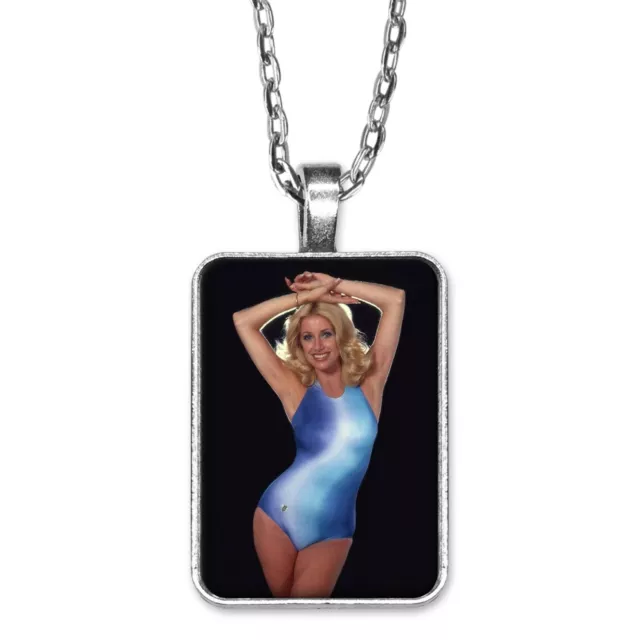 Suzanne Somers Swimsuit Poster Reproduction Key Ring or Necklace Threes Company 2