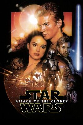 2002 Star Wars Episode II The Attack Of The Clones Movie Poster 11X17 Obi-Wan 🍿