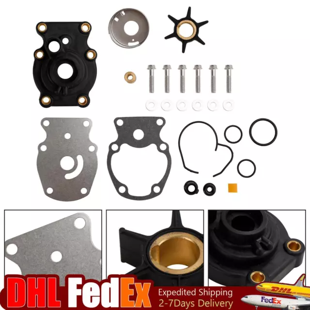 Water Pump Impeller Kit fit Johnson Evinrude 25 30 35HP Outboard 0393630 0393509
