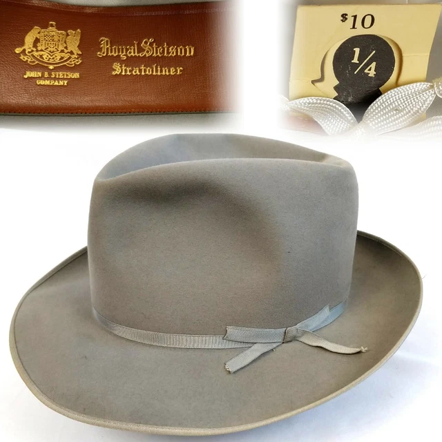 帽子 50s STETSON OPENROAD 7 1/4 50s VINTAGE STETSON OPEN ROAD 7 3/4 VINTAGE 7-1/4 1950S Royal