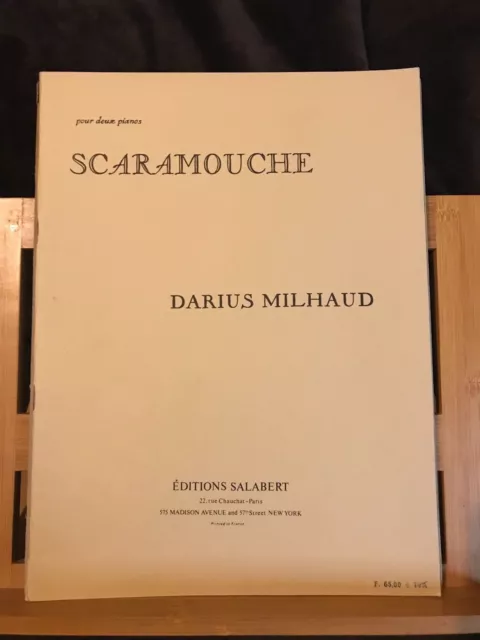 Darius Milhaud Scaramouche réduction pour deux pianos partition Salabert