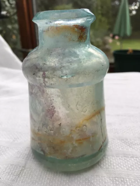 Unusual BIXBY Patented glue / paste pot c1870-1890