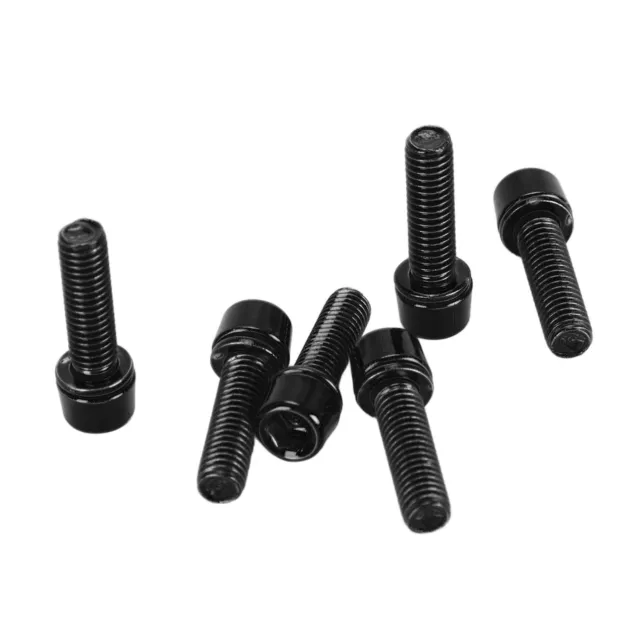 (Black)Bicycle Handlebar Stem Bolts M5x18mm Fine Machined Rustproof Bicycle